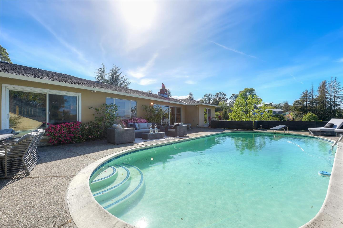 2620 Summit Drive Burlingame, CA 94010 - Photo 20 of 49 a view of a swimming pool with a patio