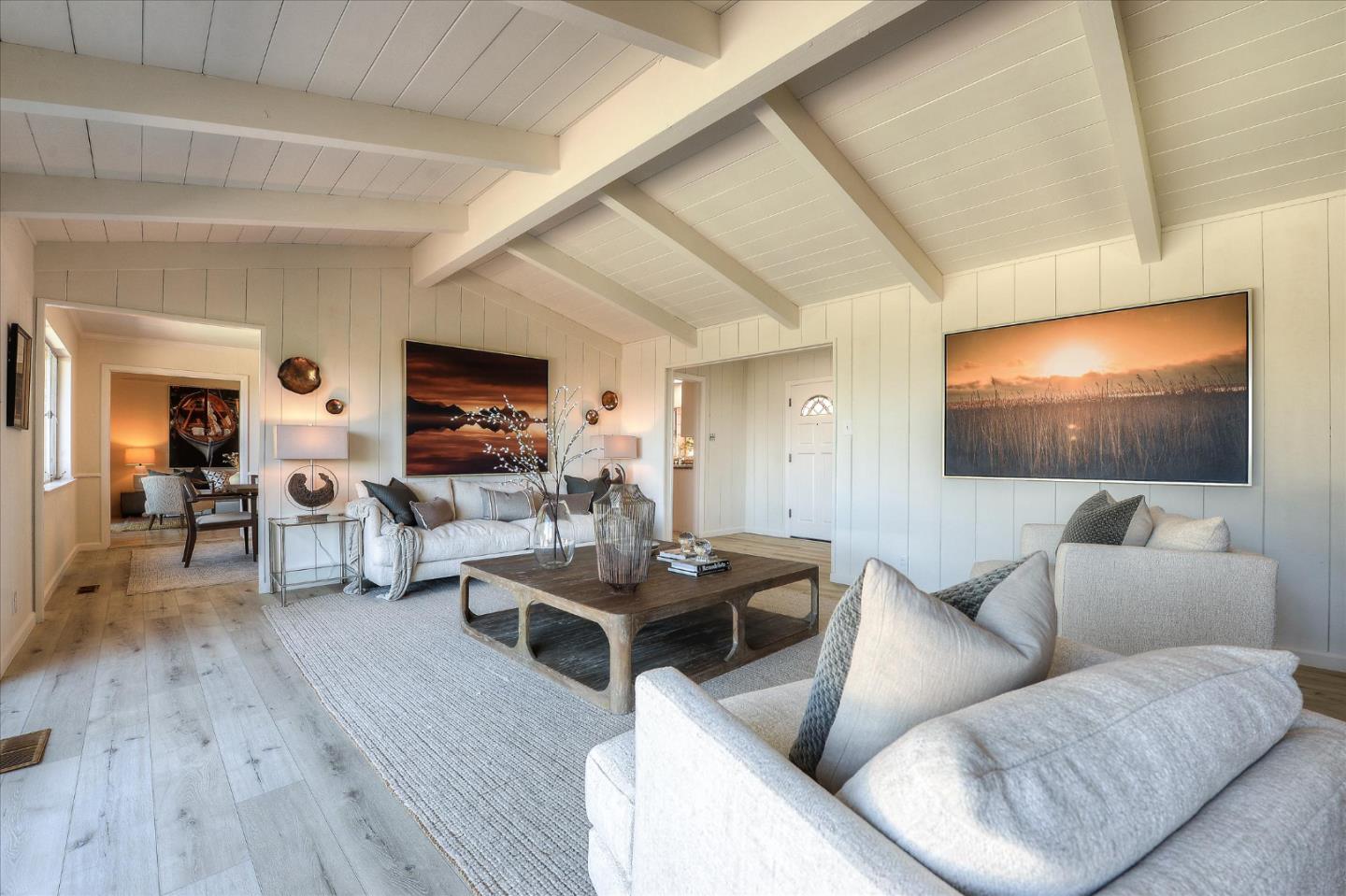 2620 Summit Drive Burlingame, CA 94010 - Photo 46 of 49 a living room with furniture and a flat screen tv