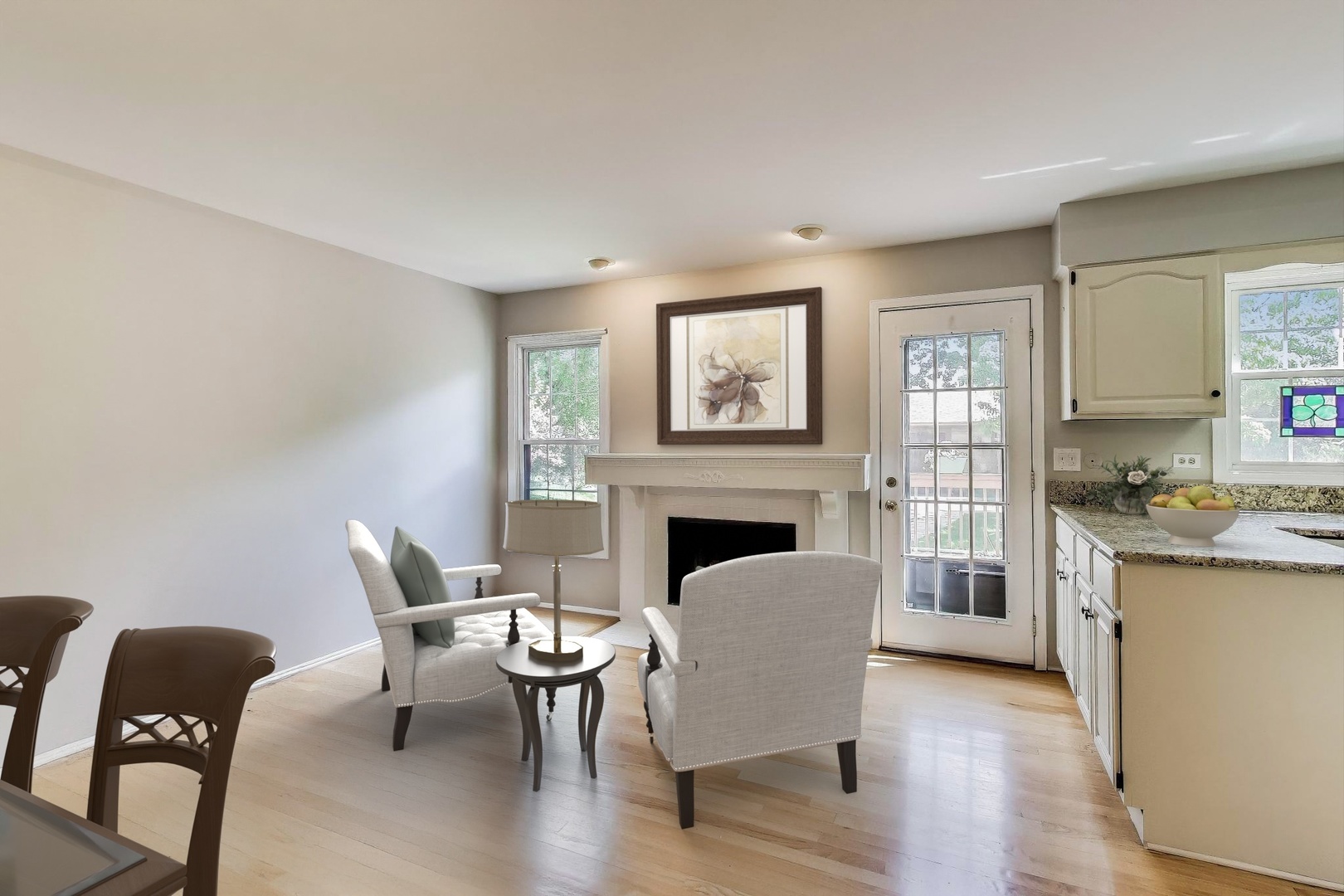 1022 Oakview Drive Wheaton, IL 60187 - Photo 6 of 20 a living room with furniture and a fireplace