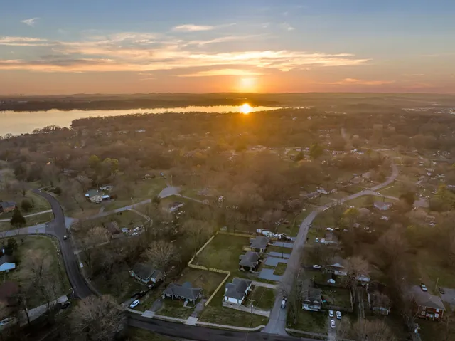 a view of city and mountain