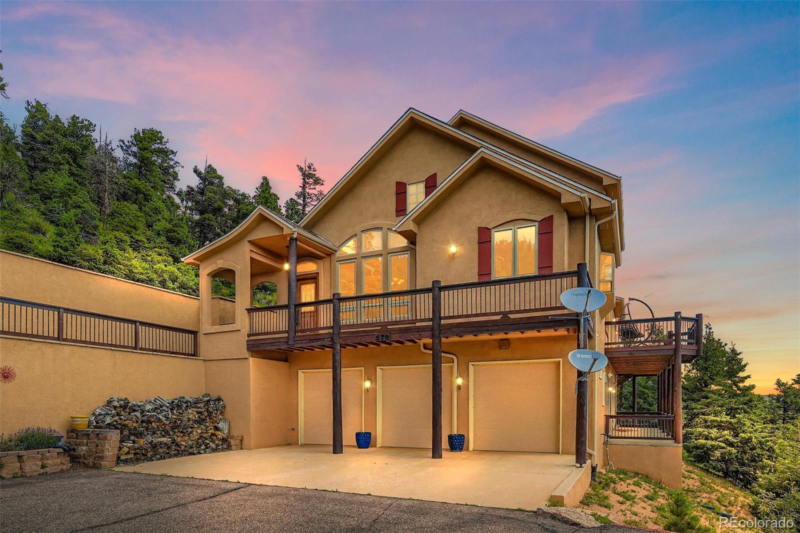 a view of a house with a street