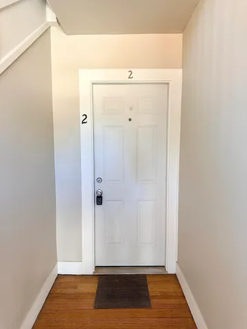 a view of front door