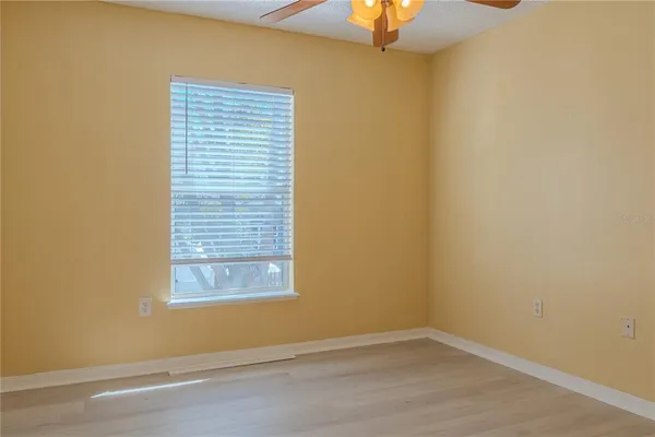 an empty room with a window