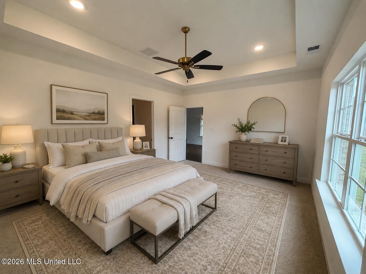 6069 River Birch Road East Walls, MS 38680 - Photo 11 of 14 virtual staged primary bedroom