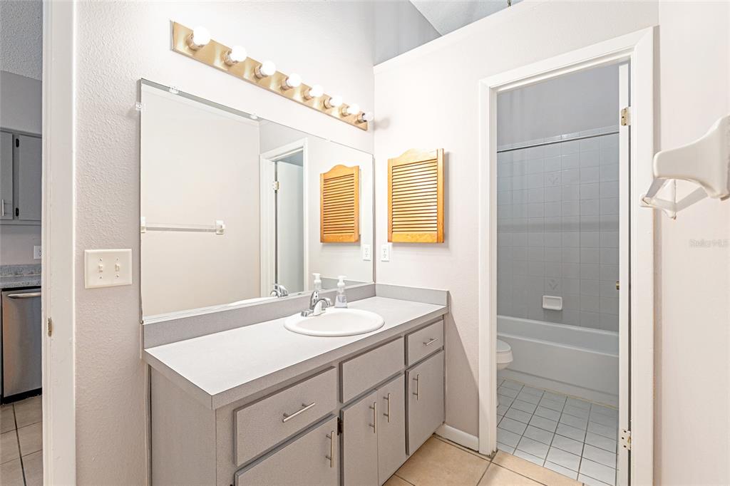 21 Pecan Course Circle Ocala, FL 34472 - Photo 25 of 46 a bathroom with a sink a mirror and a shower