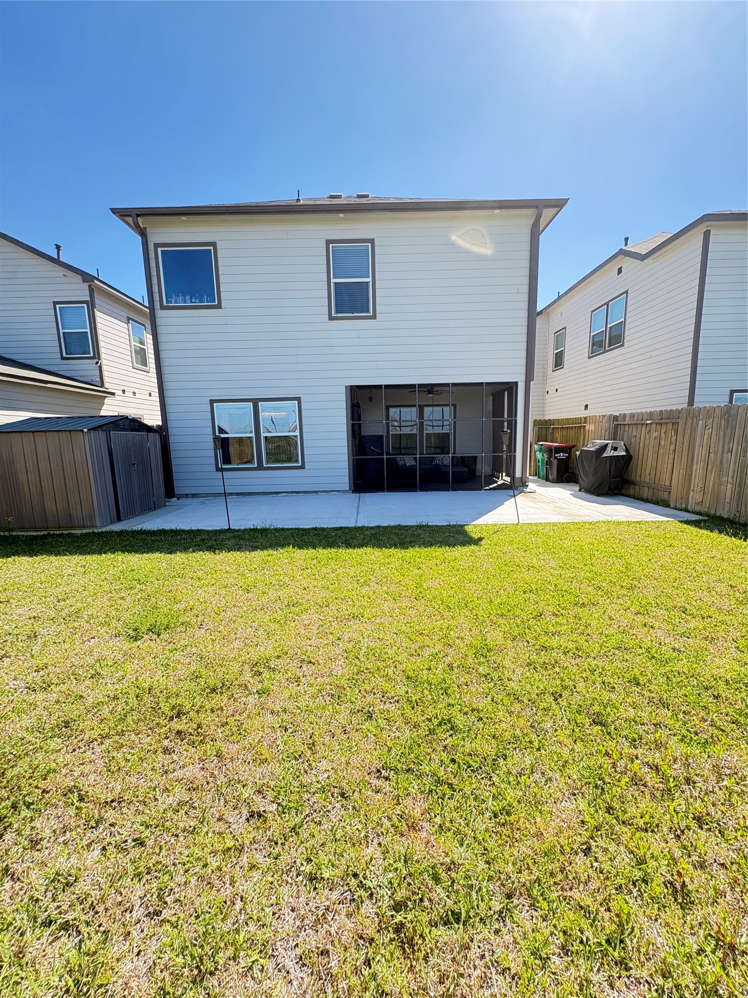 1239 Marvista Lane Rosharon, TX 77583 - Photo 18 of 50 a swimming pool with outdoor seating and yard