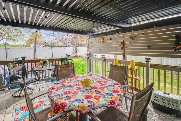 a outdoor space with furniture