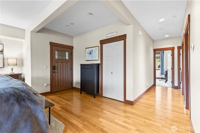 a view of livingroom with kitchen