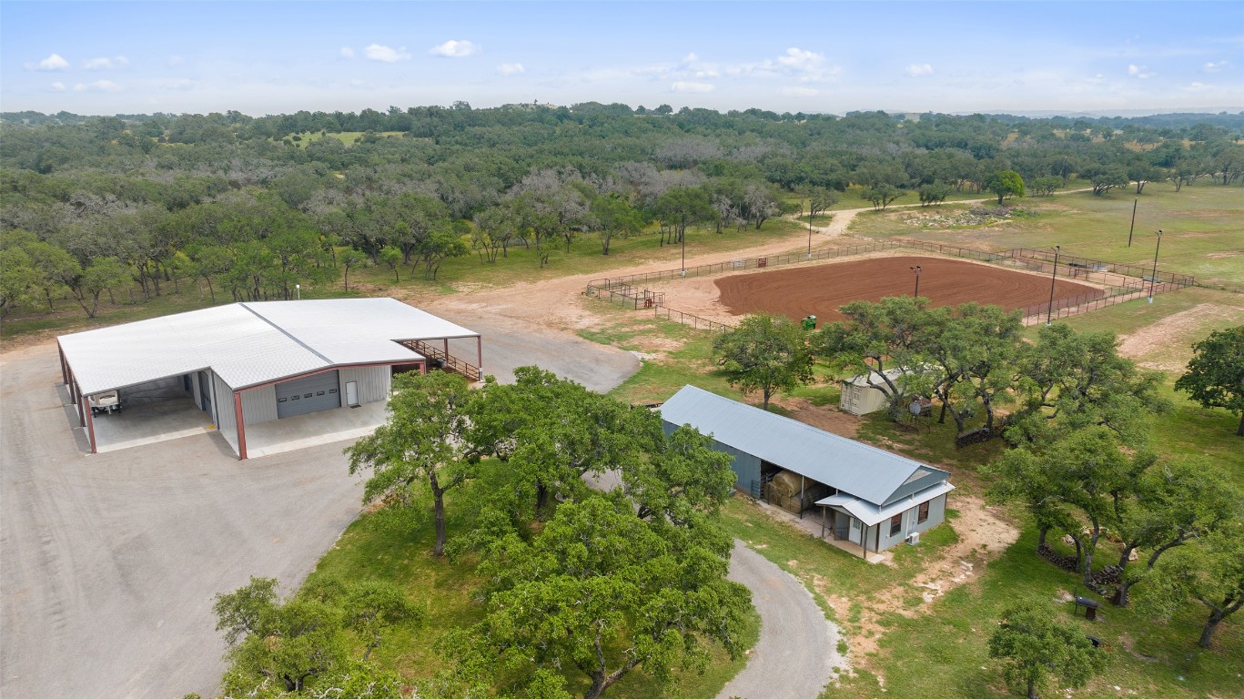 3431 Klett Ranch Road Johnson City, TX 78636 - Photo 11 of 33 an aerial view of a house with outdoor space and lake view