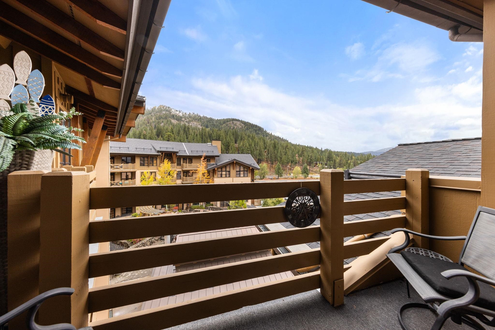 1750 Village East Road, Unit 409 (5409) Olympic Valley, CA 96146 - Photo 9 of 27 a view of a chairs and table in the terrace