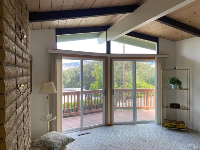 a view of a wooden bridge