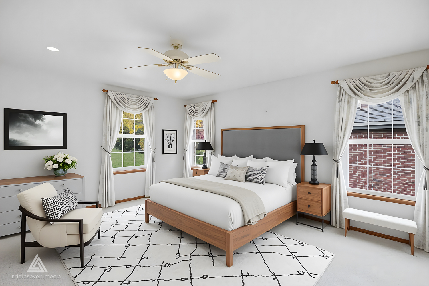 9430 Georgetown Square Orland Park, IL 60467 - Photo 3 of 3 a bedroom with a bed and glass window