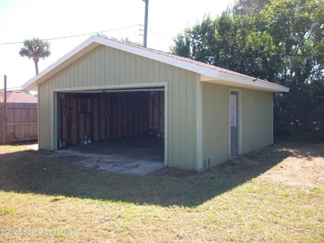 a backyard of a house