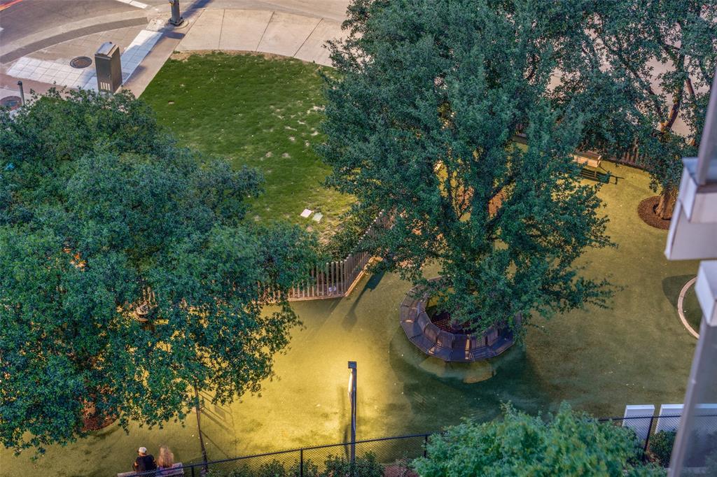 1918 Olive Street, Unit 701 Dallas, TX 75201 - Photo 34 of 40 an aerial view of a house with a yard basket ball court and outdoor seating