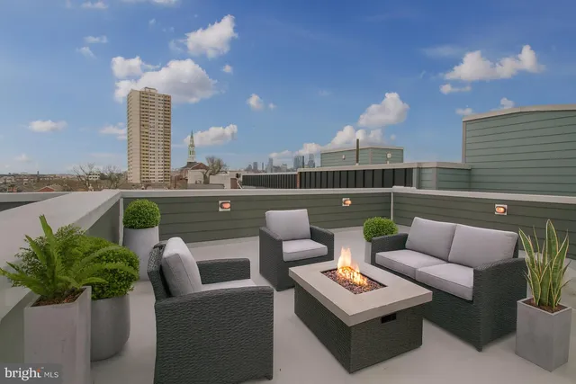 a view of balcony with city view