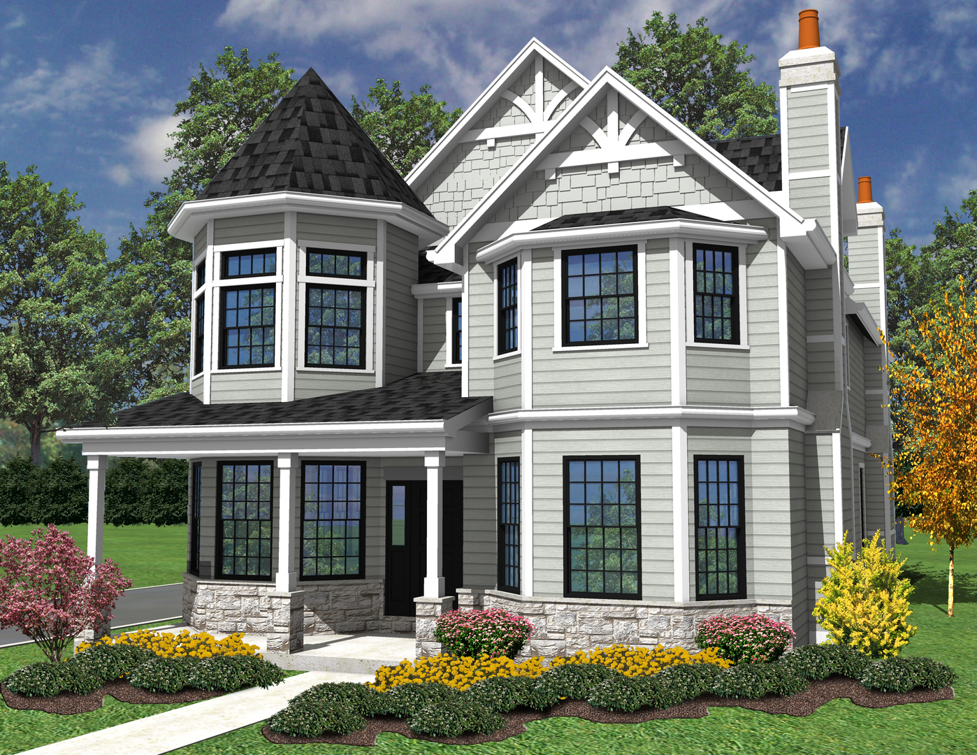 173 Woodside Road Riverside, IL 60546 - Photo 1 of 5 front view of a house with a yard