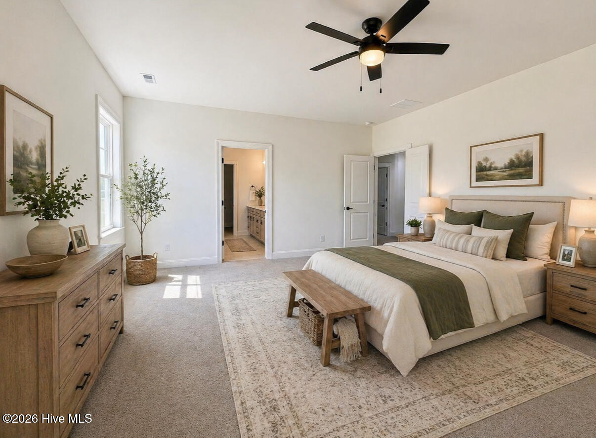 4142 Dixon Road Grimesland, NC 27837 - Photo 25 of 41 virtually staged primary bedroom
