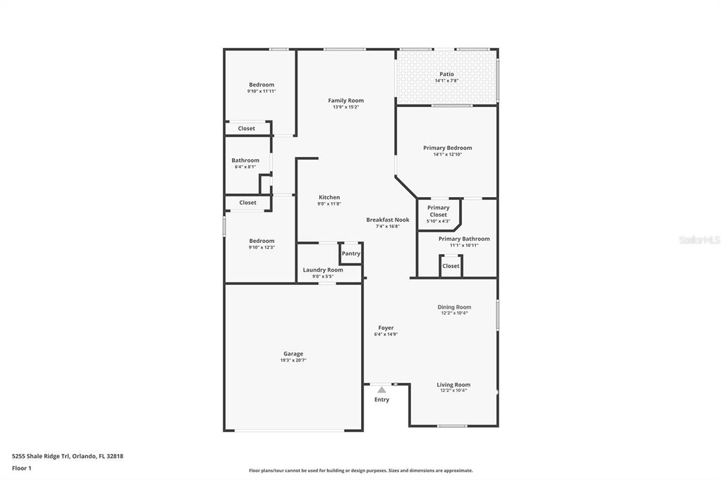 5255 Shale Ridge Trail Orlando, FL 32818 - Photo 3 of 24 a picture of a floor plan