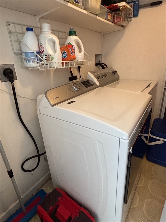 1 Riverview Boulevard, Unit 38 Methuen, MA 01844 - Photo 31 of 41 a utility room with dryer and washer
