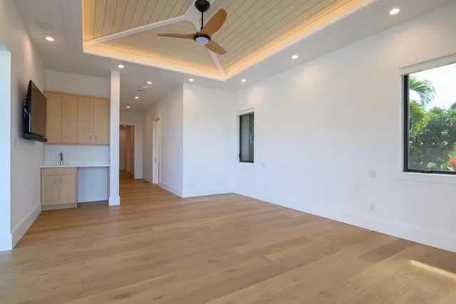 a view of an empty room and window