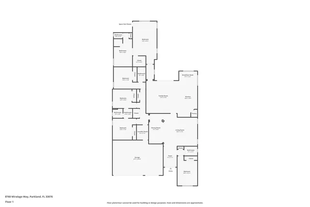 $1,150,000 | 8760 South Miralago Way, Parkland, FL 33076