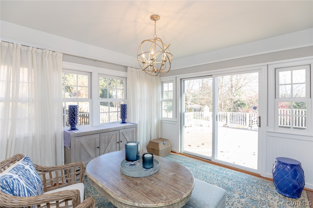 227 Gun Club Road Richmond, VA 23221 - Photo 14 of 34 View from the sunroom looking out onto the rear de