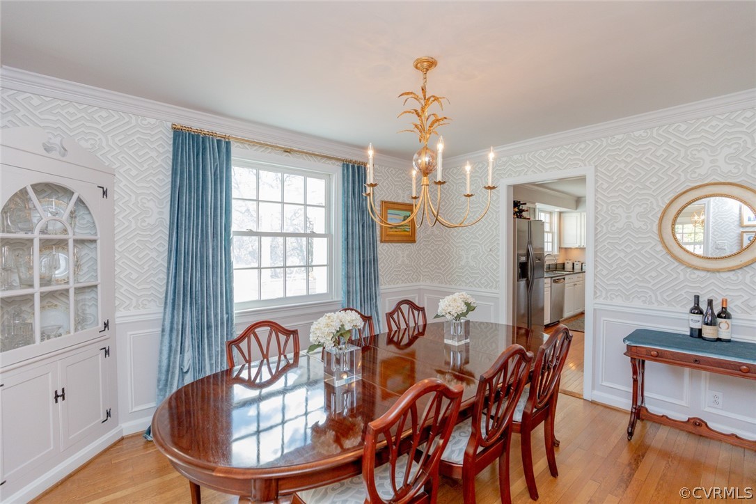 227 Gun Club Road Richmond, VA 23221 - Photo 10 of 34 The formal dining room features crown molding, cha