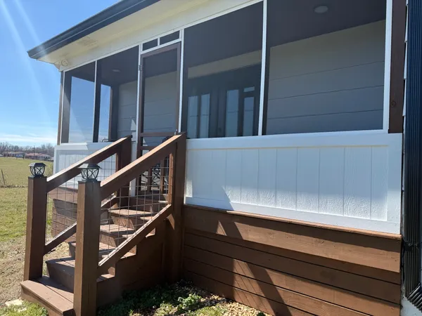 a house view with a outdoor space
