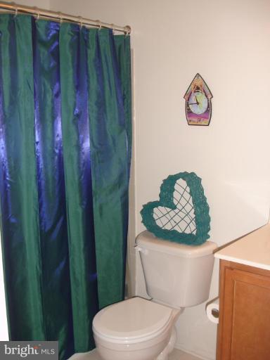 11655 Gas Light Court, Unit 11655C Reston, VA 20190 - Photo 4 of 9 a white toilet sitting next to a shower curtain