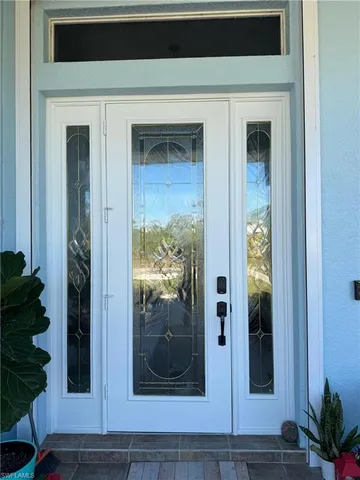 a view of front door