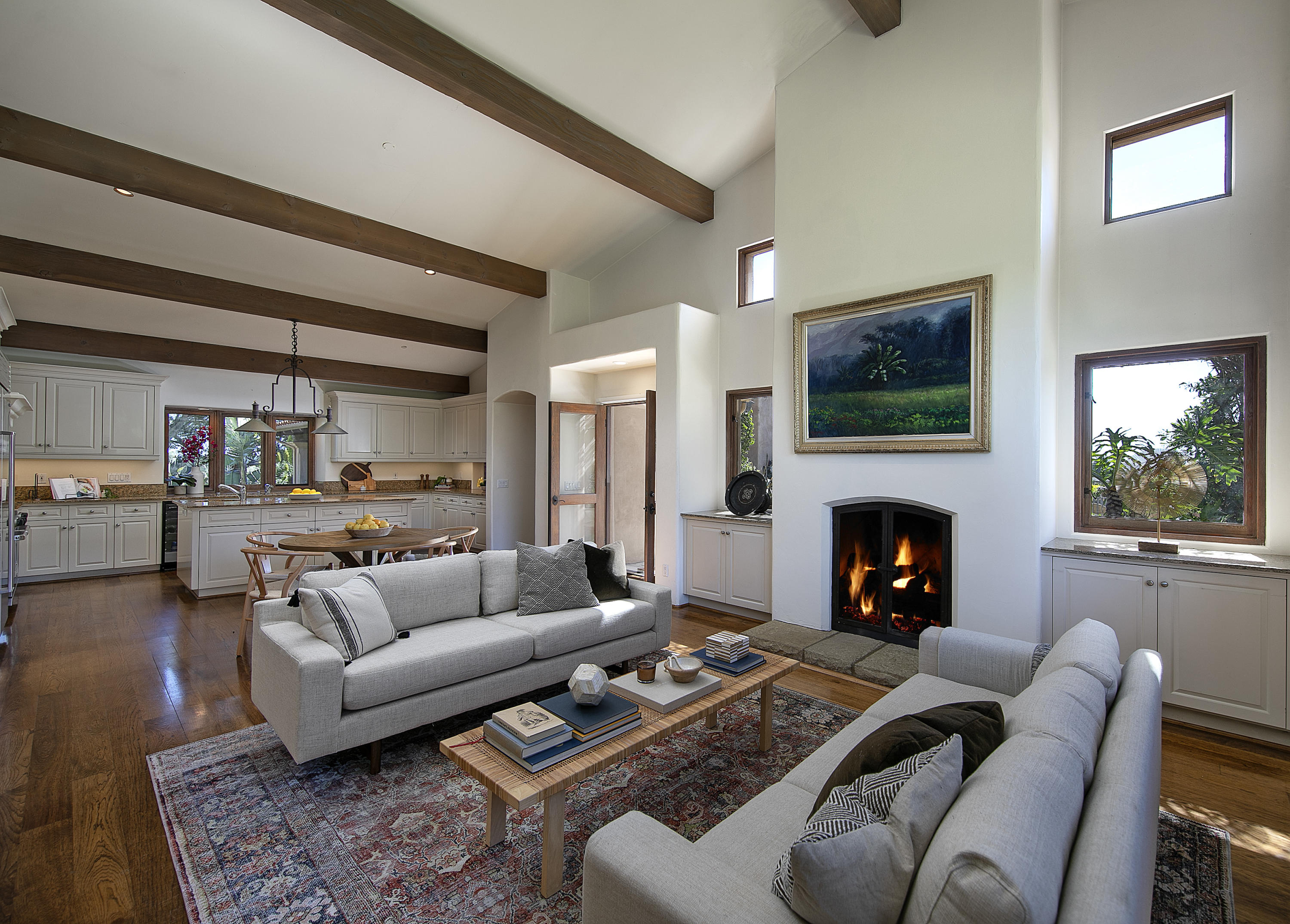 2250 Ortega Ranch Road Summerland, CA 93067 - Photo 14 of 28 a living room with furniture and a fireplace