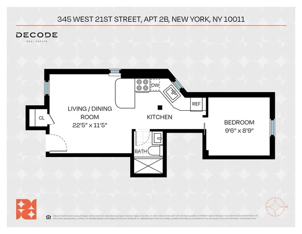 $575,000 | 345 West 21st Street, Unit 2B | Chelsea