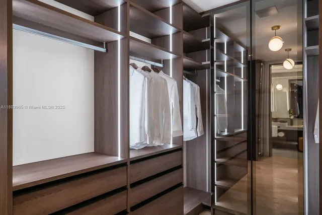 a view of walk in closet