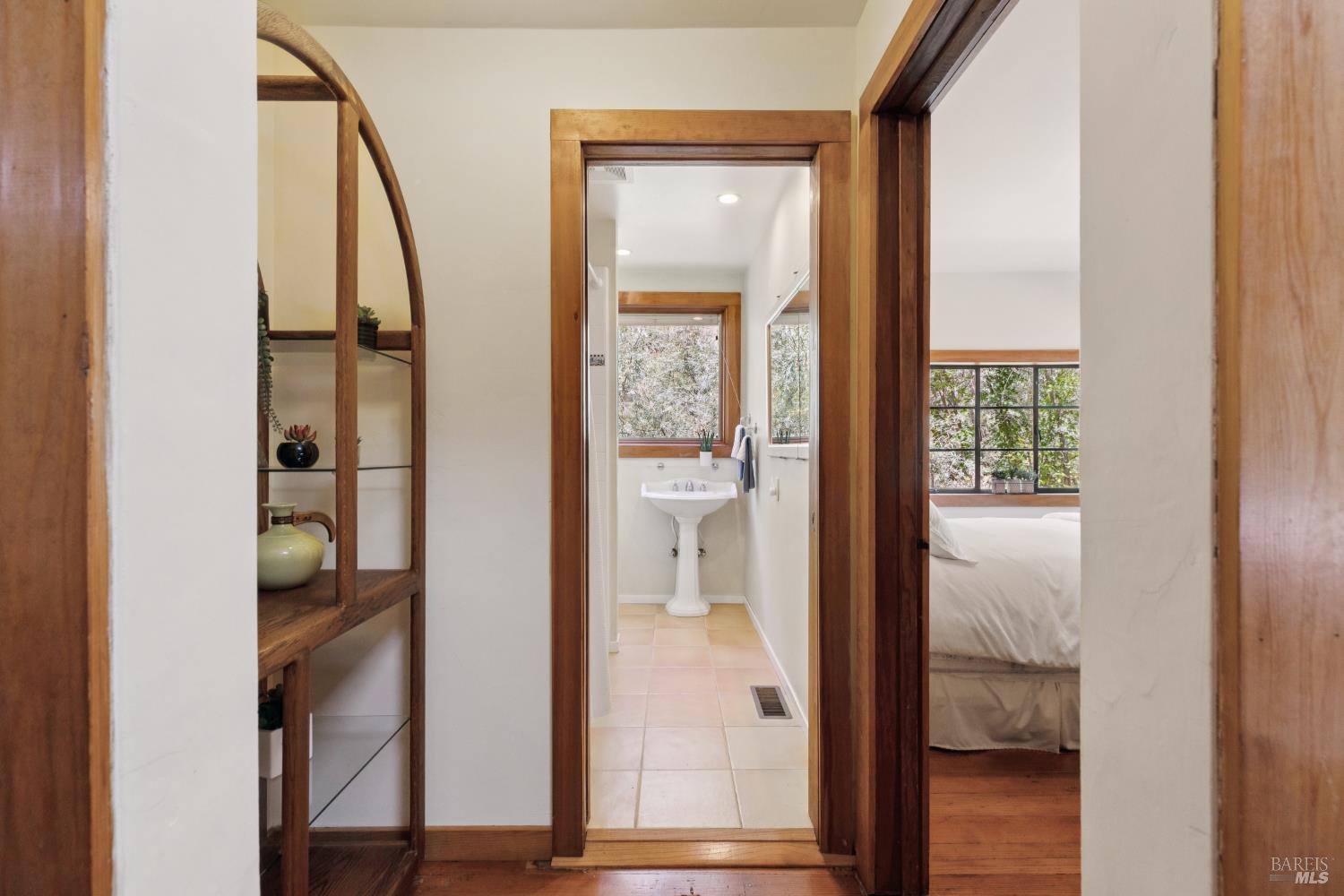 1311 West Dry Creek Road Healdsburg, CA 95448 - Photo 16 of 37 a view of a bathroom from a corridor