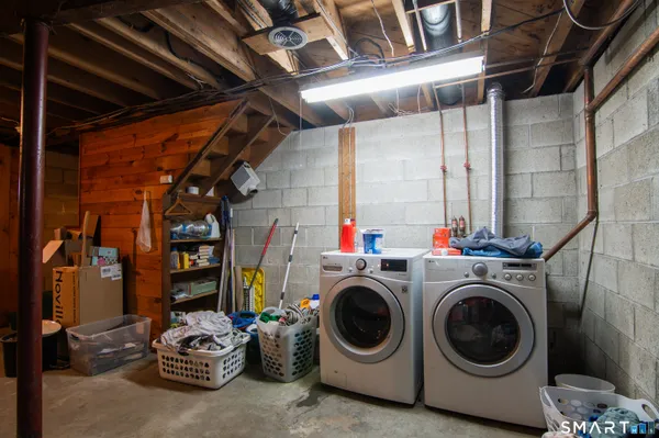a view of storage and utility room