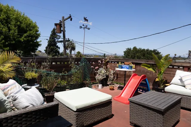 a view of outdoor space with seating area