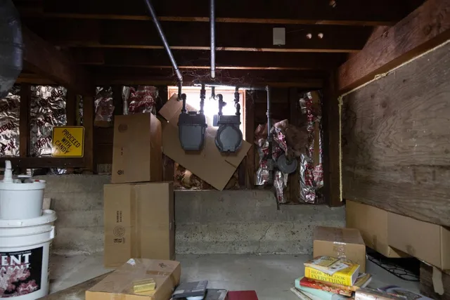 a view of storage and utility room