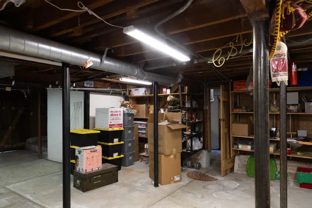 a view of storage and utility room