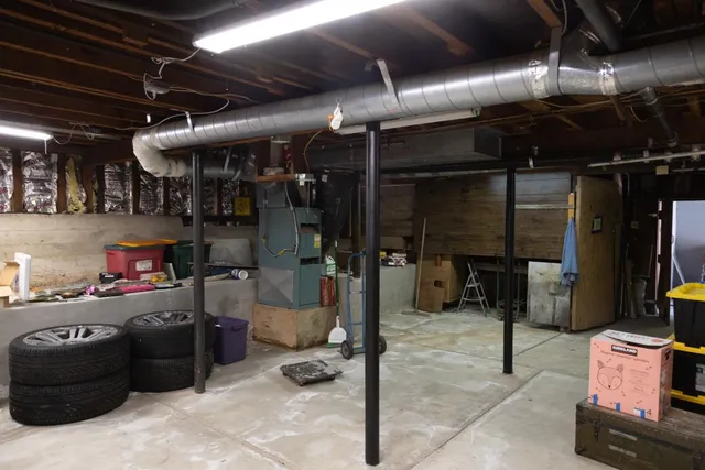 a room with furniture