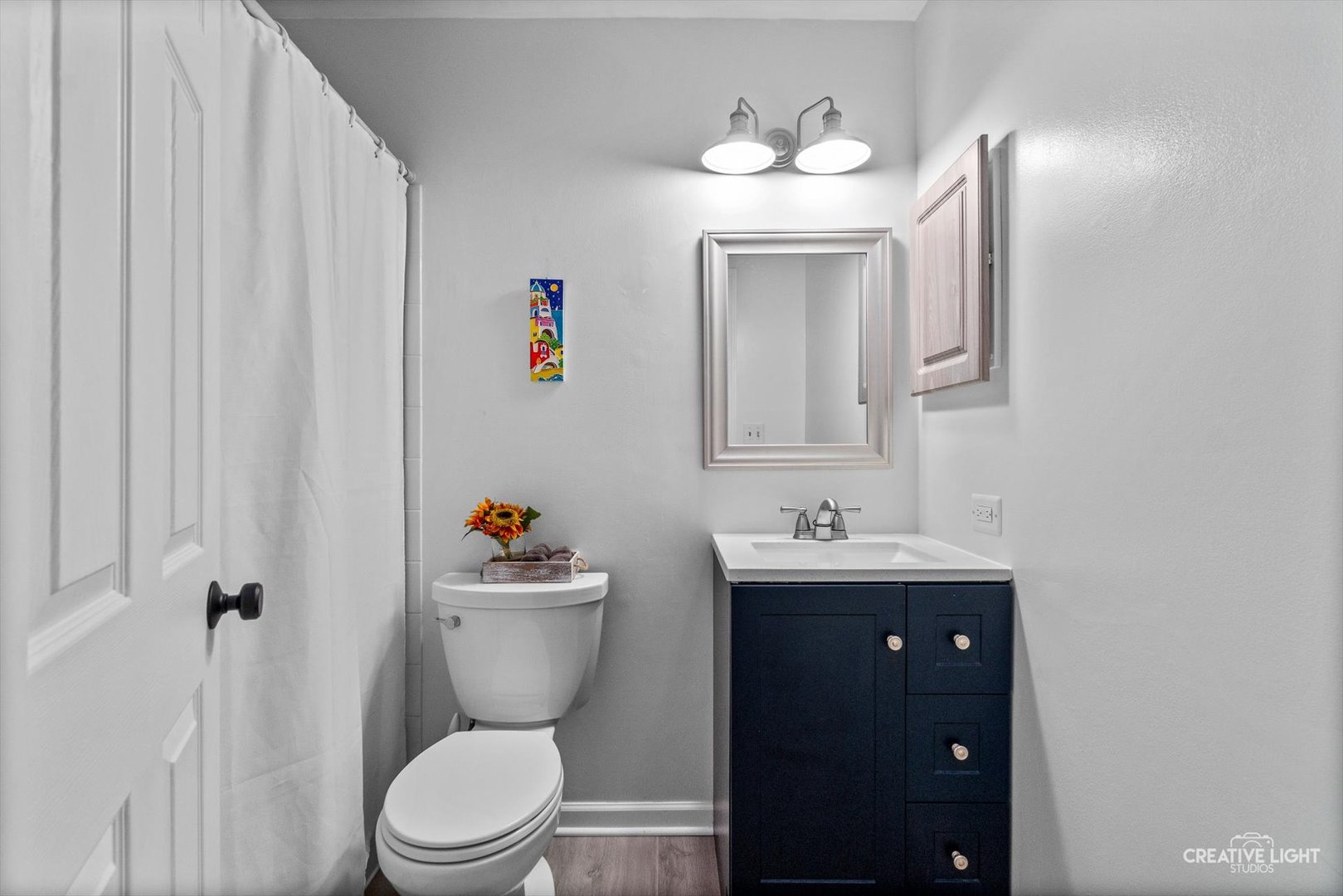 895 Lowell Lane Naperville, IL 60540 - Photo 19 of 40 a bathroom with a toilet a sink and a mirror