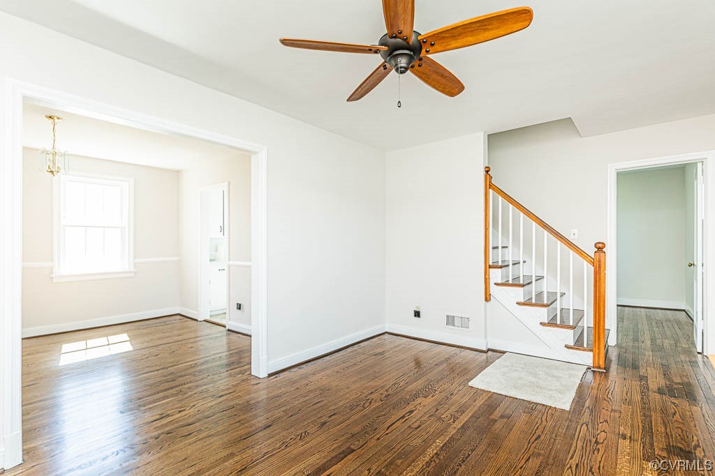 2317 New Berne Road Henrico, VA 23228 - Photo 12 of 37 a view of empty room with wooden floor and fan