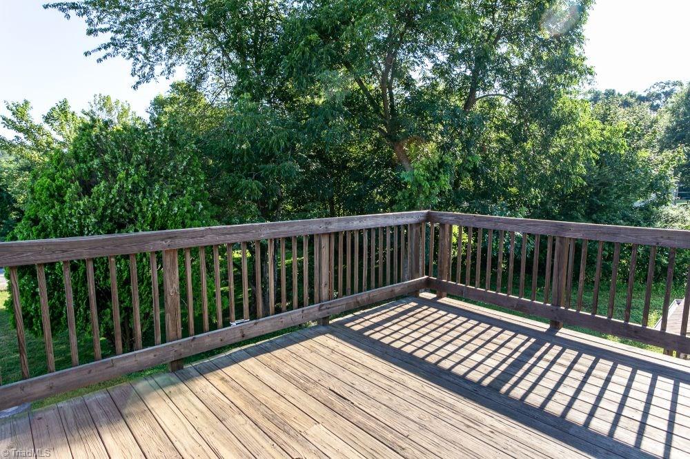 123 Hudson Street Elkin, NC 28621 - Photo 6 of 25 Large deck overlooks back yard.