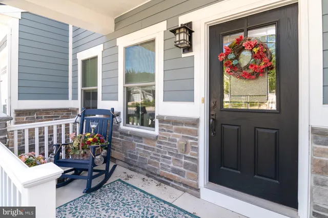 a outdoor living space with furniture