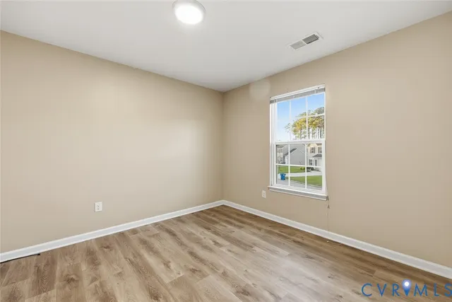 an empty room with a window