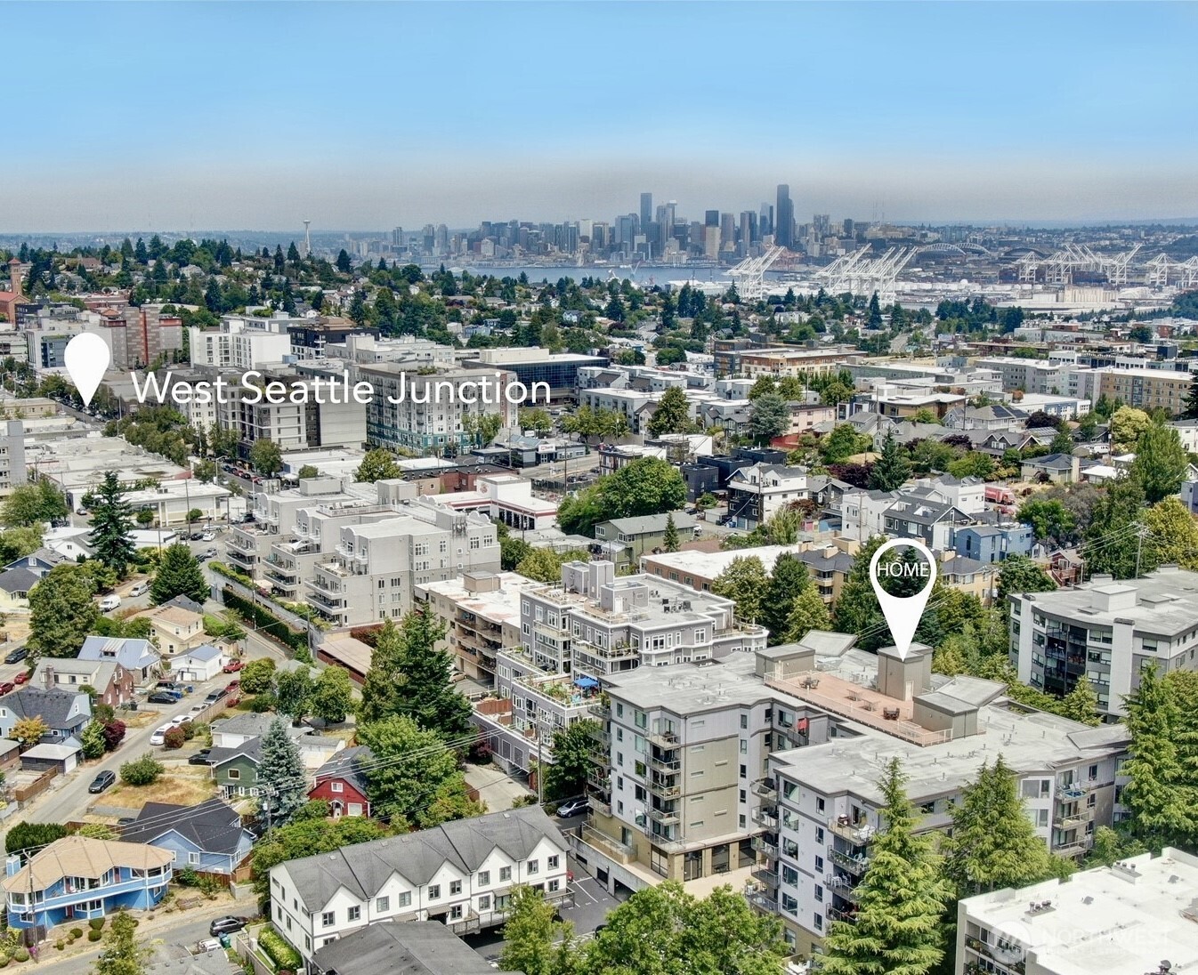 5001 California Avenue Southwest, Unit 103 Seattle, WA 98136 - Photo 37 of 40 an aerial view of a city