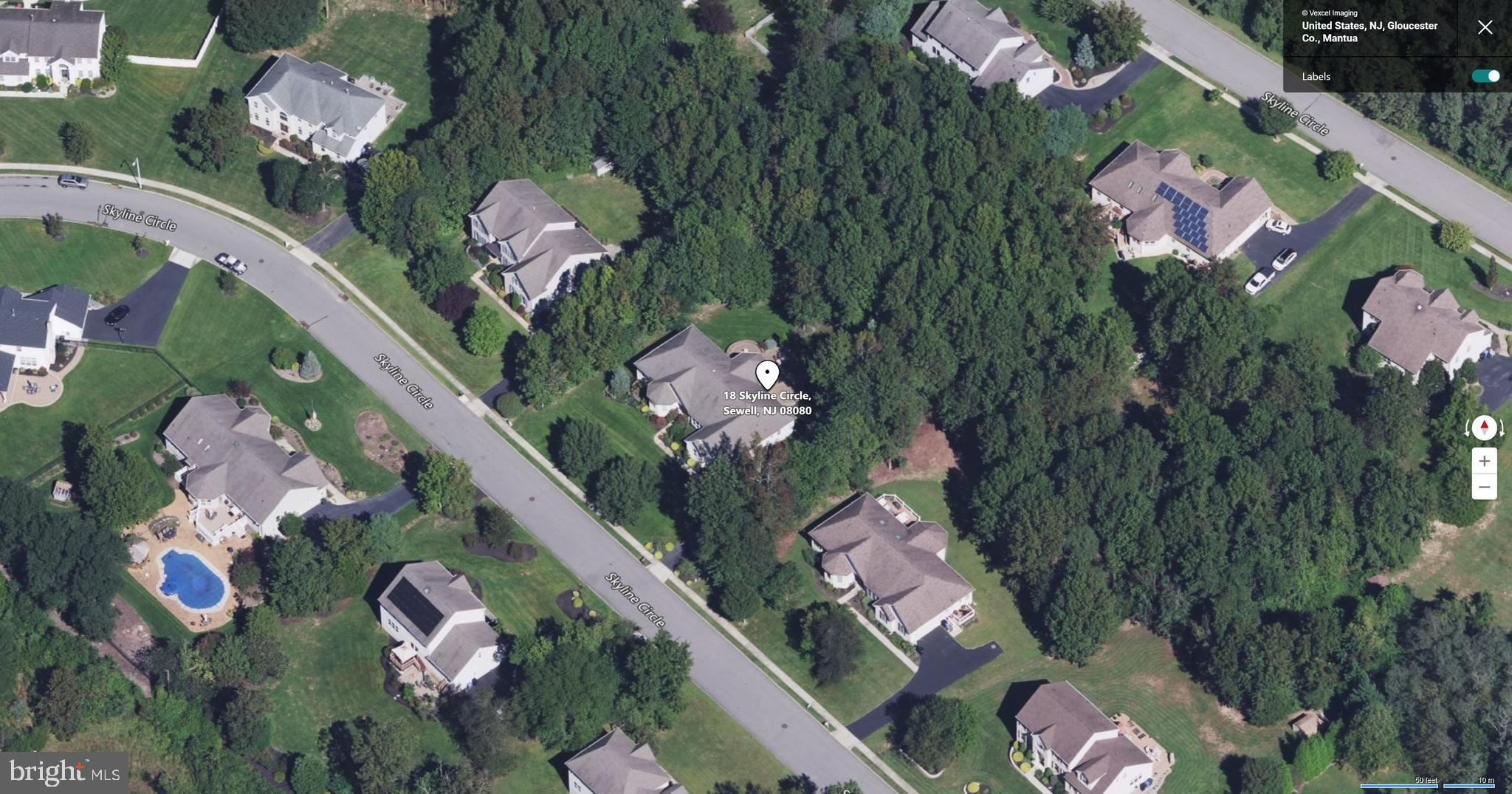 18 Skyline Circle Sewell, NJ 08080 - Photo 59 of 59 an aerial view of a house a garden and mountain view in back