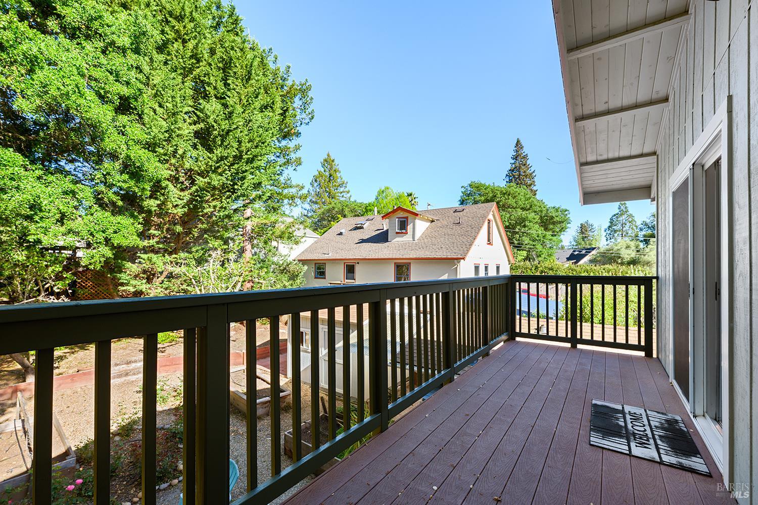 285 Neva Street Sebastopol, CA 95472 - Photo 25 of 39 a view of a balcony with wooden floor