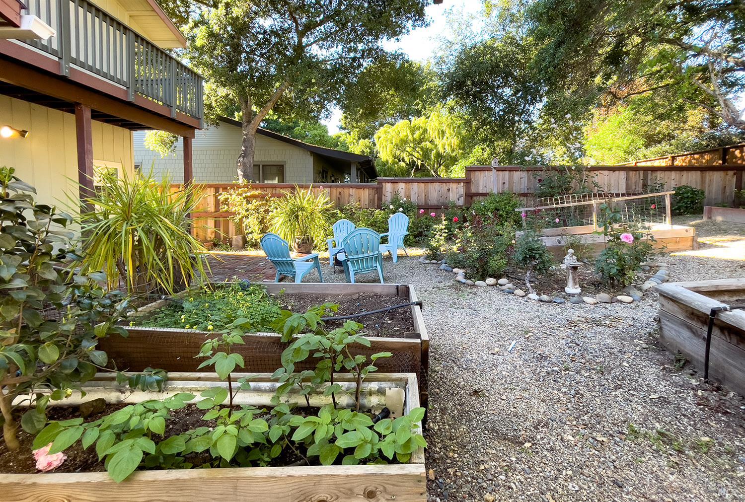 285 Neva Street Sebastopol, CA 95472 - Photo 35 of 39 a backyard of a house with lots of green space