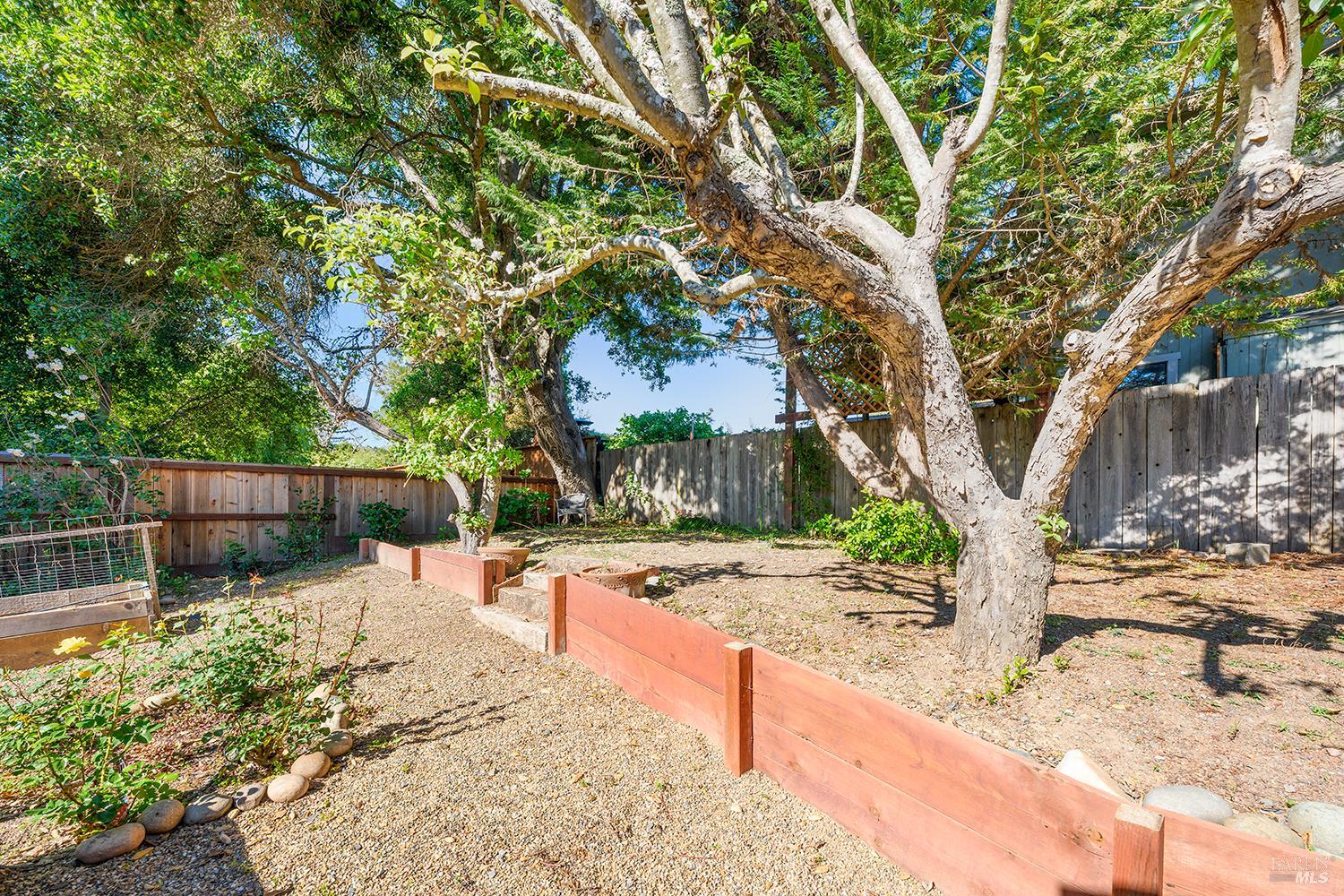 285 Neva Street Sebastopol, CA 95472 - Photo 38 of 39 a backyard of a house with table and chairs