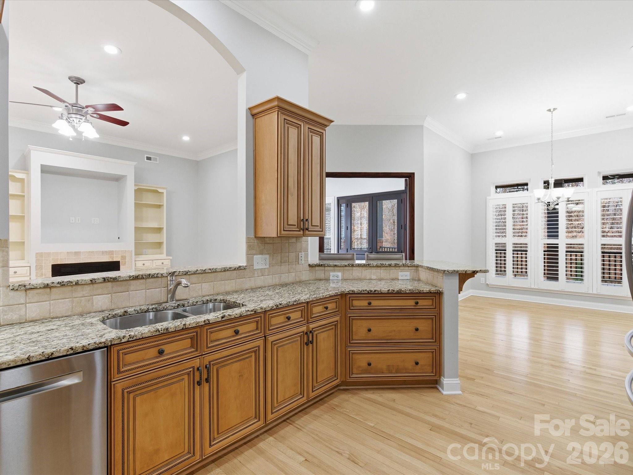 117 Abernathy Road Stanley, NC 28164 - Photo 25 of 47 a bathroom with a granite countertop sink mirror and cabinets